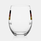 ヴィンテージドイツ国旗カスタムの茎のないワイングラス ステムなしワイングラス (左)