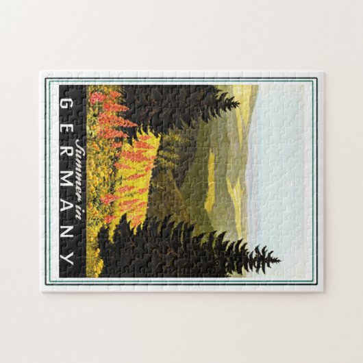 ヴィンテージドイツ夏の旅行ポスターパズル ジグソーパズル (横)