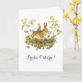 ヴィンテージドイツ復活祭 カード (黄色い花)