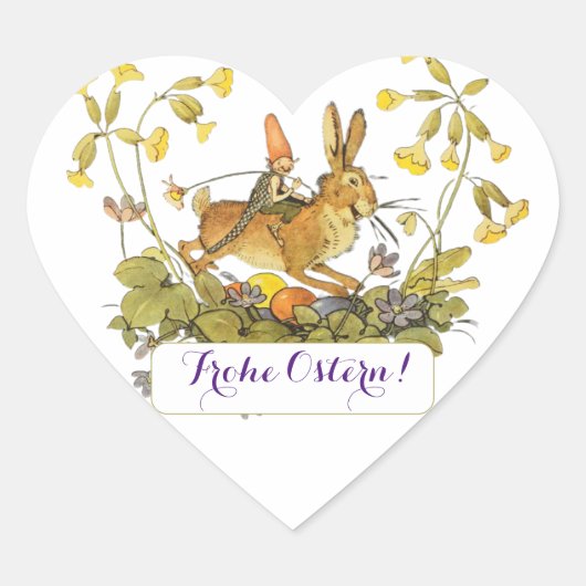 ヴィンテージドイツ復活祭 ハートシール (正面)