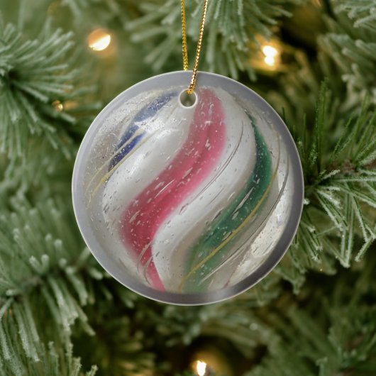 ヴィンテージドイツ手作り大理石 セラミックオーナメント (ツリー)