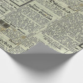 ヴィンテージドイツ新聞ギフトの紙 ラッピングペーパー (角)