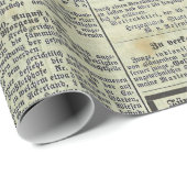 ヴィンテージドイツ新聞ギフトの紙 ラッピングペーパー (ロールコーナー)