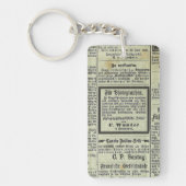 ヴィンテージドイツ新聞keychain キーホルダー (正面)