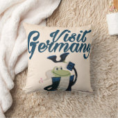 ヴィンテージドイツ旅行のポスター漫画 クッション (ブランケット)