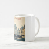 ヴィンテージドイツ旅行 – ベルリン市街風景アート コーヒーマグカップ (正面右)