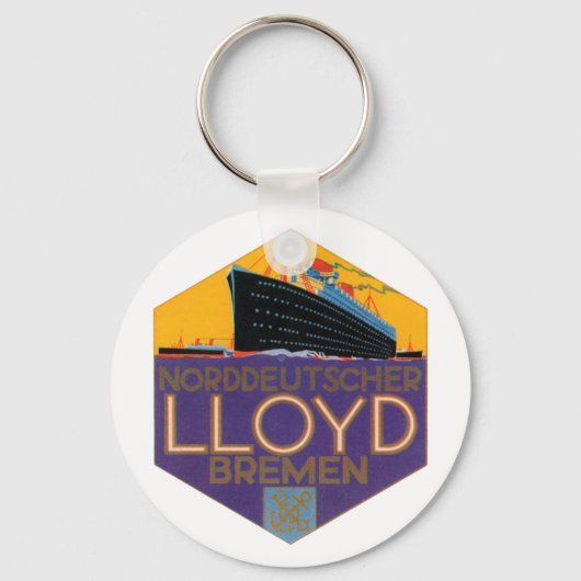 ヴィンテージドイツ海ライナー画像 キーホルダー (正面)