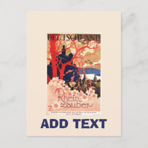 ヴィンテージドイツ語、編集文字はがき ポストカード