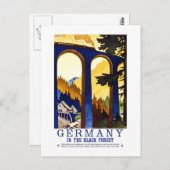 ヴィンテージドイツ黒森アート ポストカード (正面/裏面)