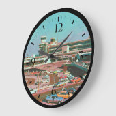 ヴィンテージドイツBerlinザテゲルエアポート ラージ壁時計 (傾斜)