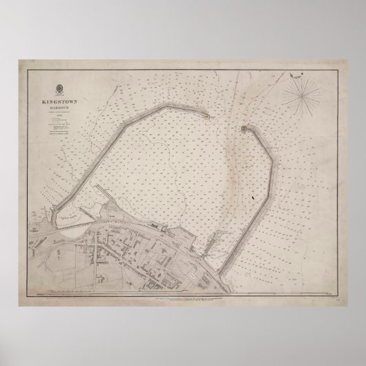 ヴィンテージドゥンラオハイレアイルランドマップ（1857年） ポスター (正面)