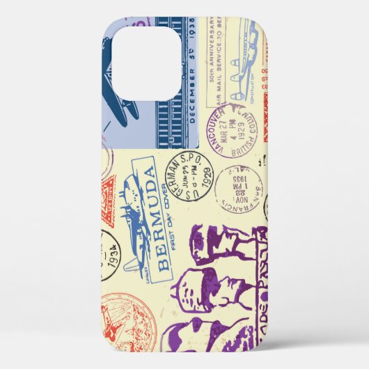ヴィンテージドキュメントスタンプカラーセット Case-Mate iPhoneケース (裏面)
