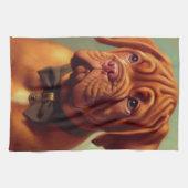 ヴィンテージドグドゥボルドーズ絵を描ス キッチンタオル (横)