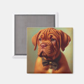 ヴィンテージドグドゥボルドーズ絵を描ス マグネット (正面/裏面)