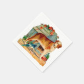 ヴィンテージドッグおもしろい紙ナプキン スタンダードカクテルナプキン (角)