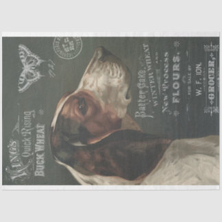 ヴィンテージドッグとエフエマデクページティッシュペーパー 薄葉紙