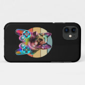 ヴィンテージドッグとゲーム機 Case-Mate iPhoneケース (裏面(横))