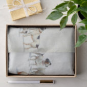 ヴィンテージドッグのまわりにクリスマスツリー 薄葉紙 (ギフト)