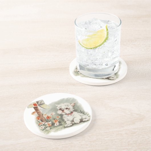 ヴィンテージドッグアートコースター コースター (側面)