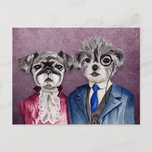 ヴィンテージドッグアート ポストカード (正面)