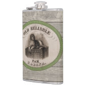 ヴィンテージドッグイラストレーションシガーラベル フラスク (左)