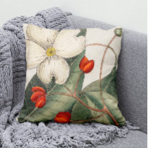 ヴィンテージドッグウッドツリーフラワーイラストレーション