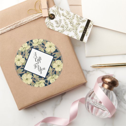 ヴィンテージドッグウッドフローラシール ラウンドシール (ギフト)