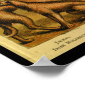 ヴィンテージドッグウルフナチュラルヒストリープリント ポスター (角)