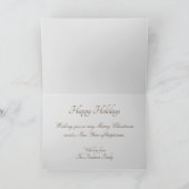 ヴィンテージドッグクリスマスツリーのグリーティパーソナライズされたング カード (内部)