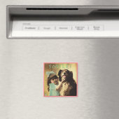 ヴィンテージドッグコリースマイルフォト磁石 マグネット (インサイチュ (食洗機))