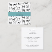 ヴィンテージドッグシッターのトレーナー スクエア名刺 (正面/裏面)