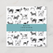 ヴィンテージドッグシッターのトレーナー スクエア名刺 (正面)