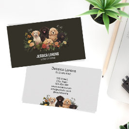 ヴィンテージドッグシッター、ペットトリマー、獣医 名刺