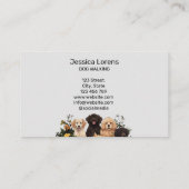 ヴィンテージドッグシッター、ペットトリマー、獣医 名刺 (裏面)