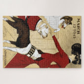 ヴィンテージドッグショーイラストレーションアートオールドアンティーク ジグソーパズル (横)