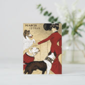 ヴィンテージドッグショーイラストレーションアートオールドアンティーク ポストカード (スタンド正面)