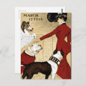 ヴィンテージドッグショーイラストレーションアートオールドアンティーク ポストカード (正面/裏面)