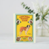 ヴィンテージドッグショーシカゴケンネルクラブポスター ポストカード (スタンド正面)