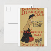 ヴィンテージドッグショーボストンテリアクラブはがき ポストカード (正面/裏面)