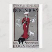 ヴィンテージドッグショーマスクタケネルクラブはがき ポストカード (正面)