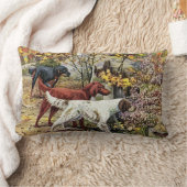 ヴィンテージドッグセッタートリオランバーピロー ランバークッション (ブランケット)