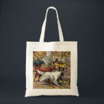 ヴィンテージドッグセッタートリオ トートバッグ<br><div class="desc">ヴィンテージ犬のトリオ：ゴードン・セッター、アイリッシュ・セッター、イングリッシュ・セッター。ヴィンテージ画像ルイ・アガシズ・フエルテスの「犬の本」より(1919)。</div>