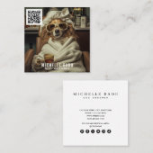 ヴィンテージドッグトリマー スクエア名刺 (正面/裏面)