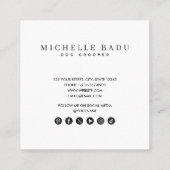 ヴィンテージドッグトリマー スクエア名刺 (裏面)