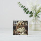 ヴィンテージドッグトリマー スクエア名刺 (スタンド正面)