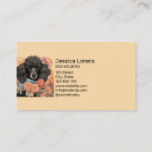 ヴィンテージドッグトリマー、ペットトリマー、グルーミング、プードル 名刺 (裏面)