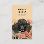 ヴィンテージドッグトリマー、ペットトリマー、グルーミング、プードル 名刺 (正面)