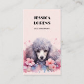 ヴィンテージドッグトリマー、ペットトリマー、グルーミング、プードル 名刺 (正面)