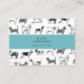 ヴィンテージドッグドッグウォーカーシッター 名刺 (正面)