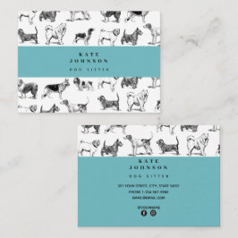 ヴィンテージドッグドッグウォーカーシッター 名刺